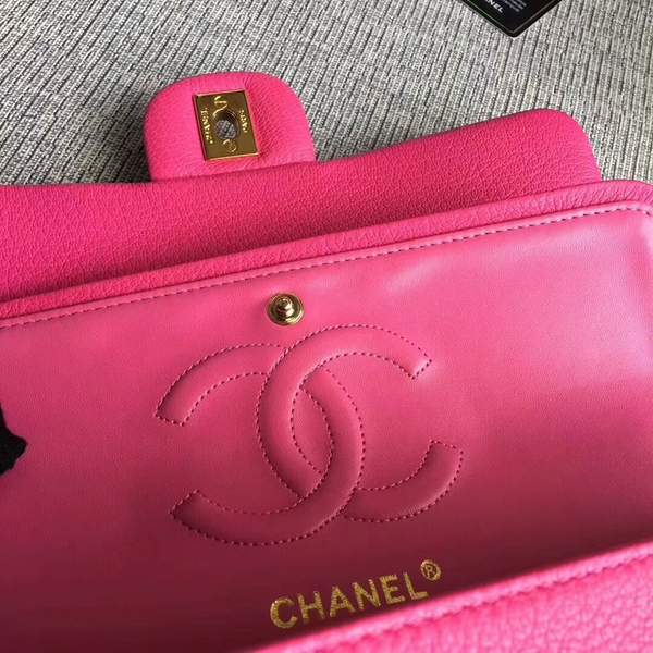 Chanel Flap Shoulder Bags Original Deerskin Leather CF1112 Peach