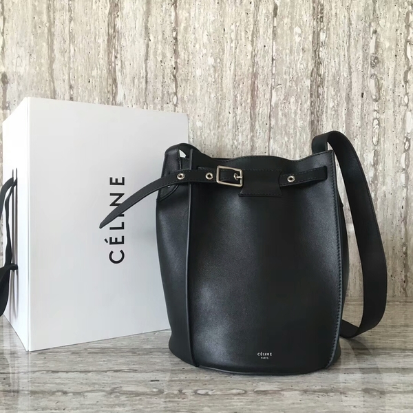 Celine Bigbag Calfskin Leather Shoulder Bag 55428 Black