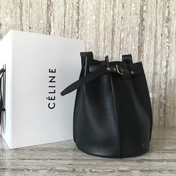 Celine Bigbag Calfskin Leather Shoulder Bag 55428 Black