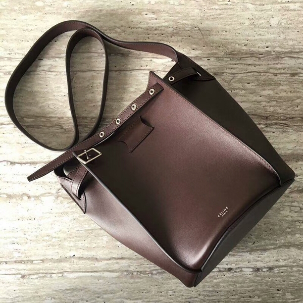 Celine Bigbag Calfskin Leather Shoulder Bag 55428 Coffee