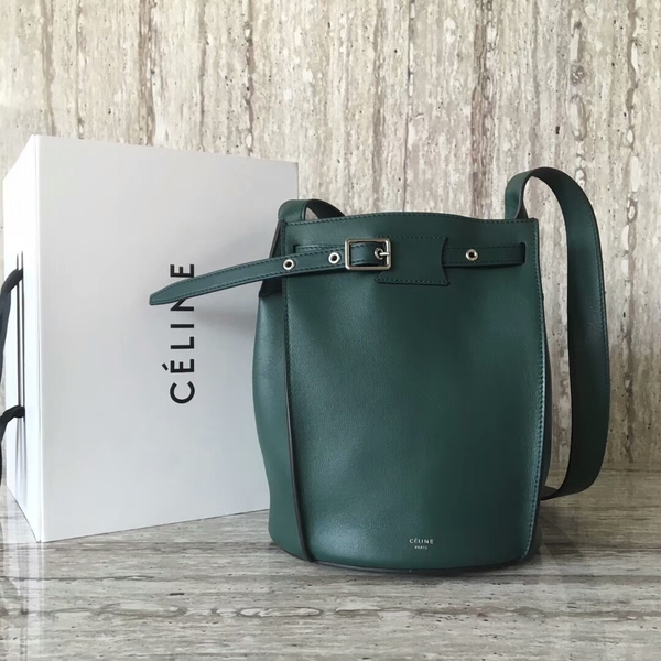 Celine Bigbag Calfskin Leather Shoulder Bag 55428 Green