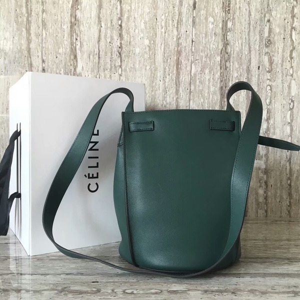 Celine Bigbag Calfskin Leather Shoulder Bag 55428 Green