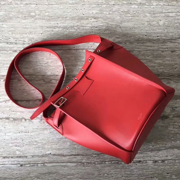 Celine Bigbag Calfskin Leather Shoulder Bag 55428 Red