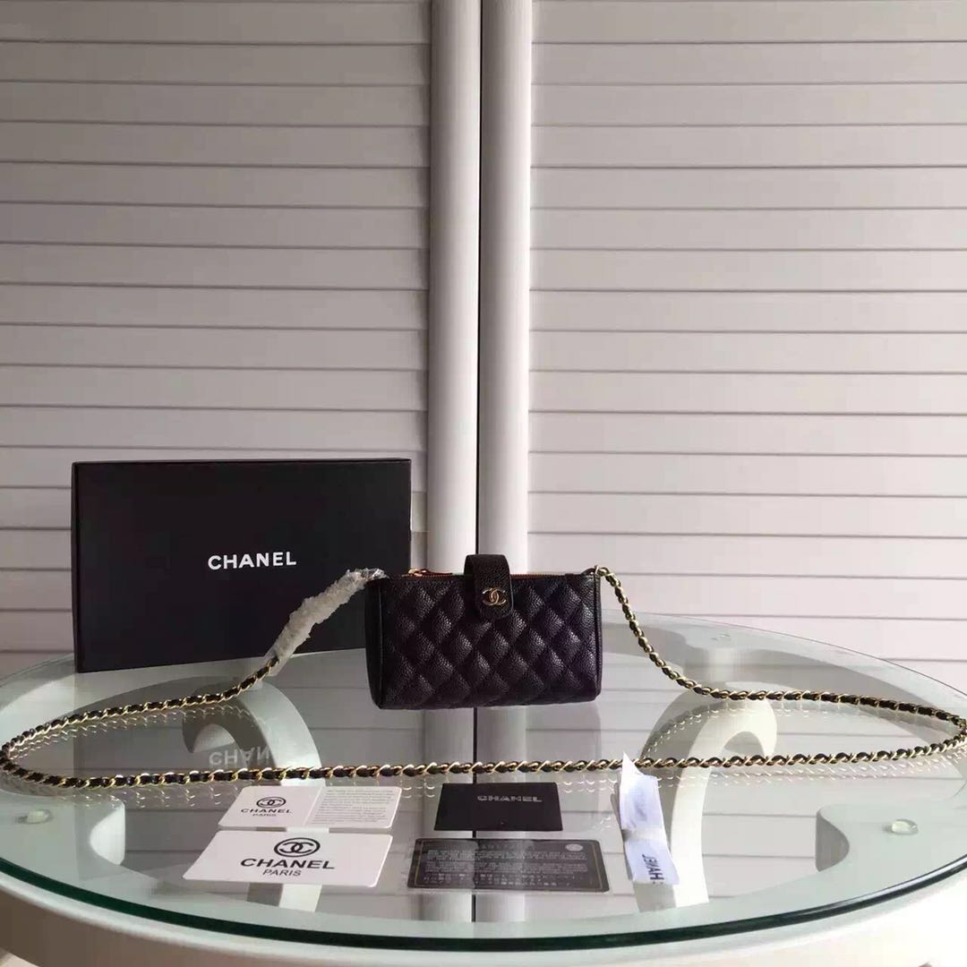 Chanel Flap Caviar Mini Shoulder Bag 6759 black