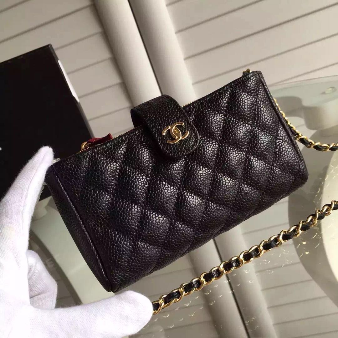 Chanel Flap Caviar Mini Shoulder Bag 6759 black