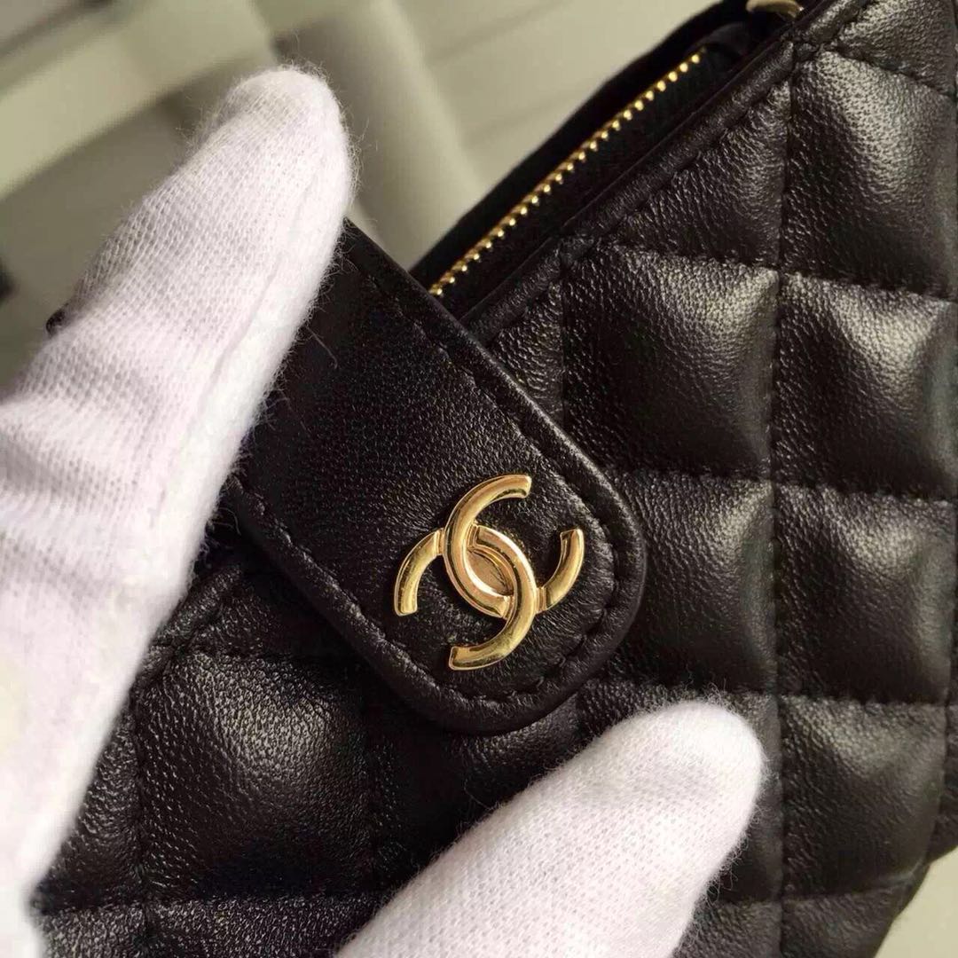 Chanel Flap Sheepskin Mini Shoulder Bag 6759 black