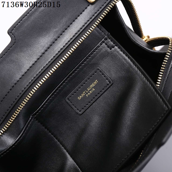 Saint Laurent Small Classic Monogramme Leather Flap Bag Y7136 black