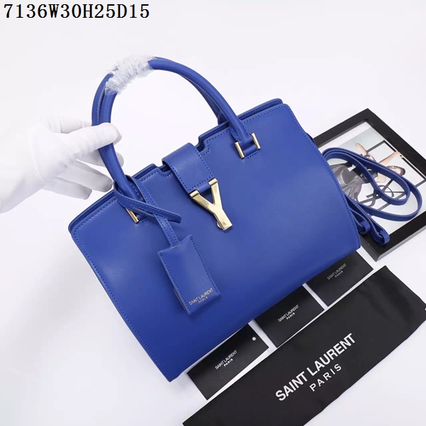 Saint Laurent Small Classic Monogramme Leather Flap Bag Y7136 blue