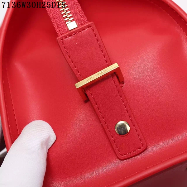 Saint Laurent Small Classic Monogramme Leather Flap Bag Y7136 red