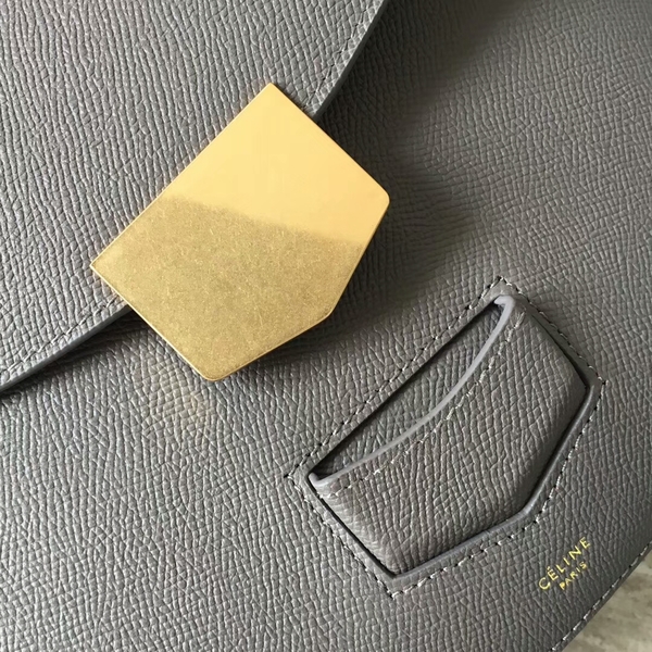 Celine Classic Flap Bag Calfskin Leather 77420 Grey