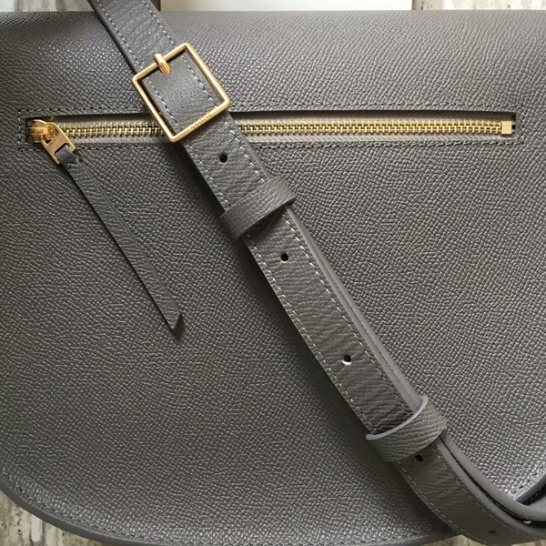Celine Classic Flap Bag Calfskin Leather 77420 Grey