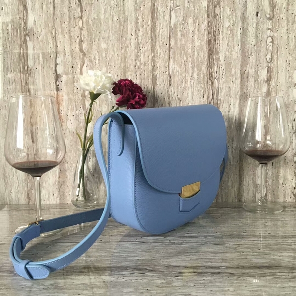 Celine Classic Flap Bag Calfskin Leather 77420 Skyblue