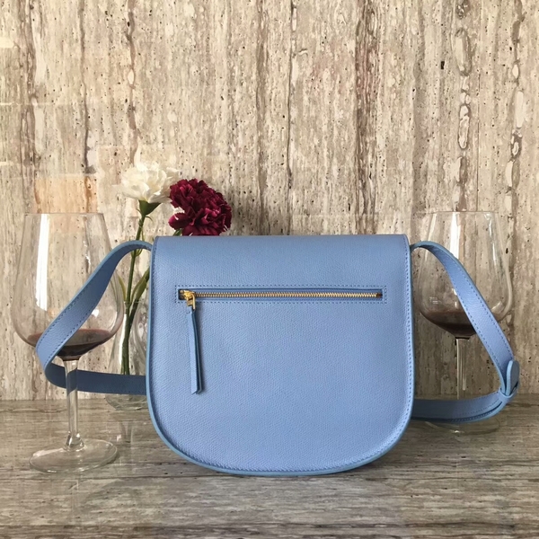 Celine Classic Flap Bag Calfskin Leather 77420 Skyblue