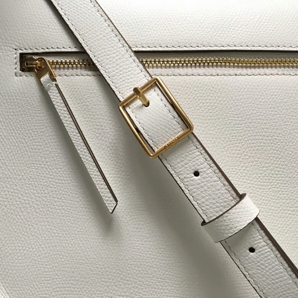 Celine Classic Flap Bag Calfskin Leather 77420 White
