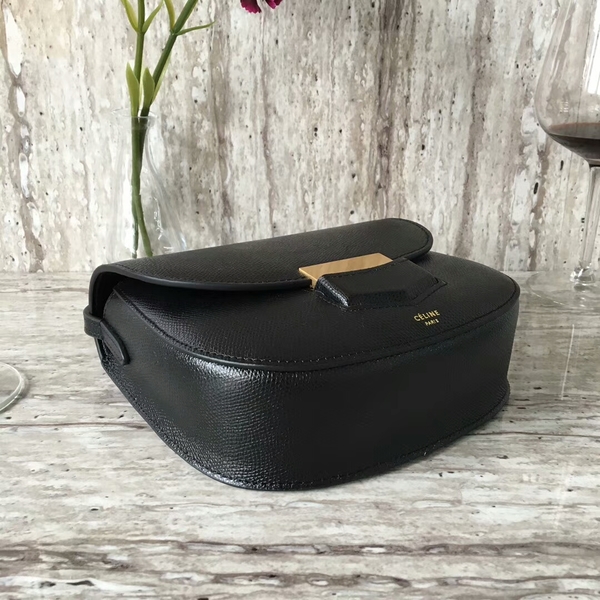Celine Classic Mini Flap Bag Calfskin Leather 77425 Black