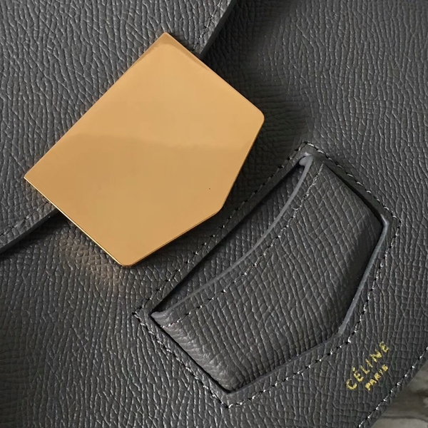 Celine Classic Mini Flap Bag Calfskin Leather 77425 Grey