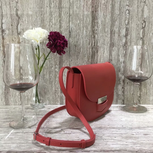 Celine Classic Mini Flap Bag Calfskin Leather 77425 Red