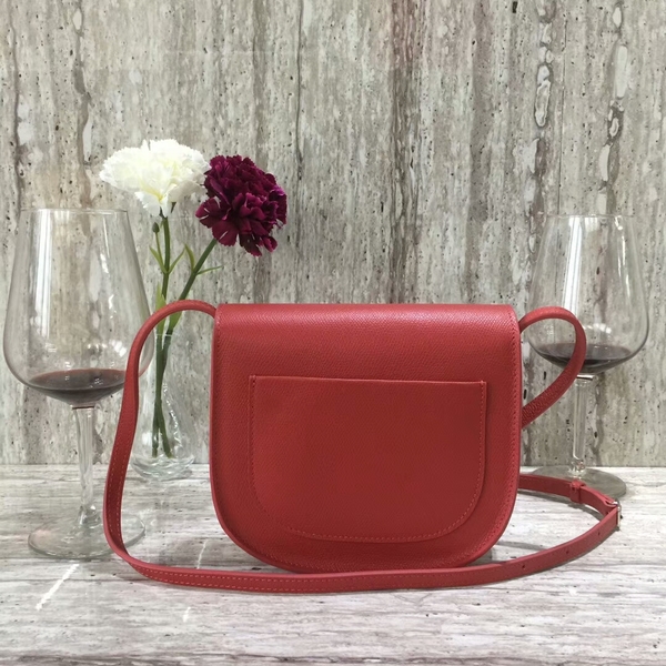 Celine Classic Mini Flap Bag Calfskin Leather 77425 Red