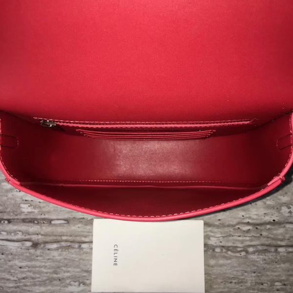 Celine Classic Mini Flap Bag Calfskin Leather 77425 Red