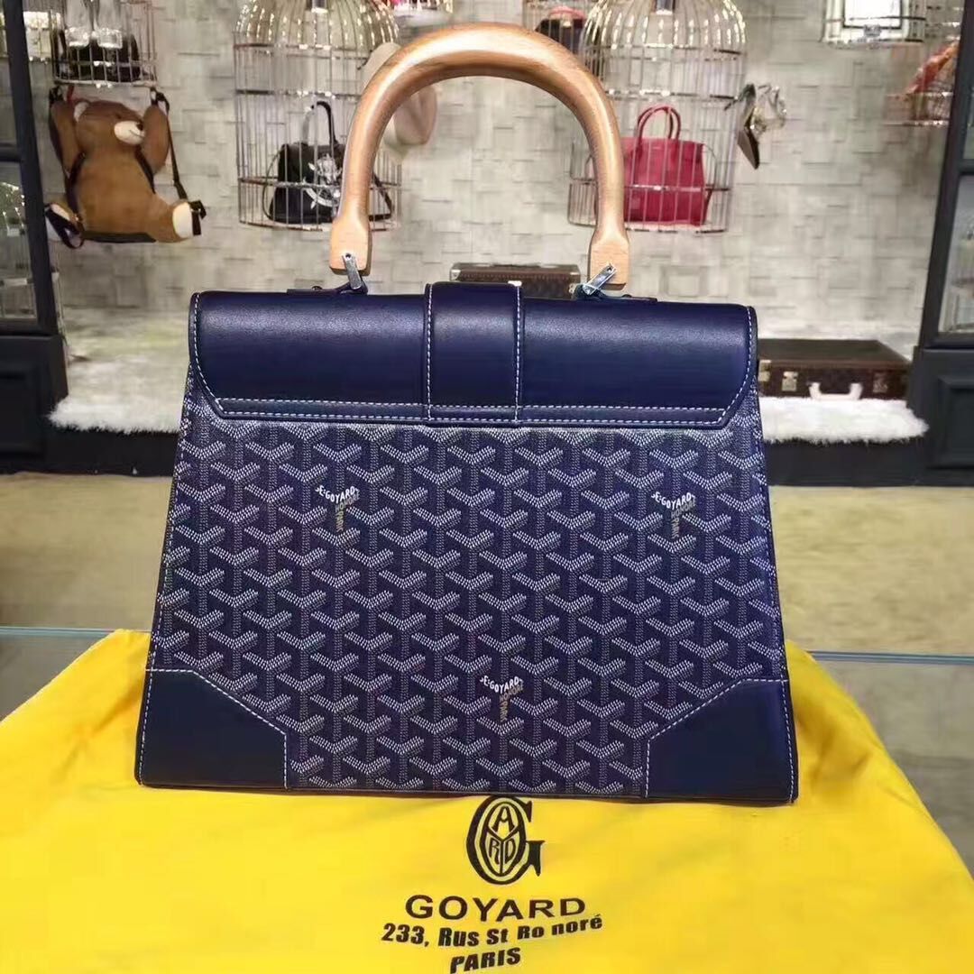 Goyard Y Doodling Calfskin Leather Tote Bag 9956 blue