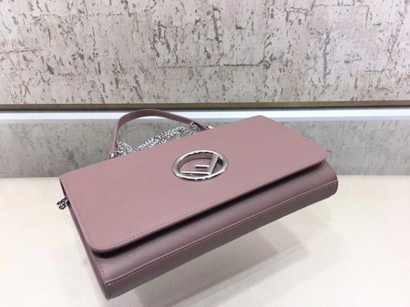 Fendi Calfskin Leather Flap Shoulder Bag 3326 Pink