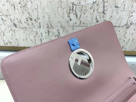 Fendi Calfskin Leather Flap Shoulder Bag 3326 Pink