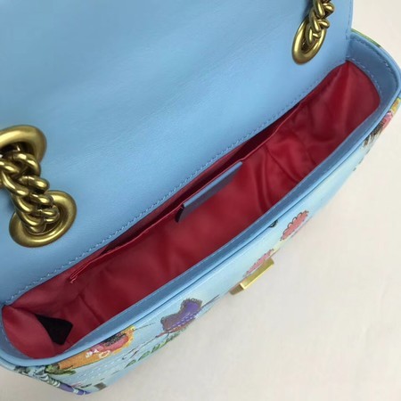 Gucci GG Marmont matelasse Mini Bag 446744 Skyblue