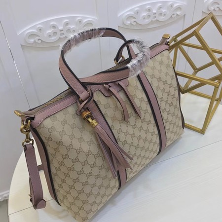 Gucci GG Supreme Canvas Tote Bag 309621 Pink