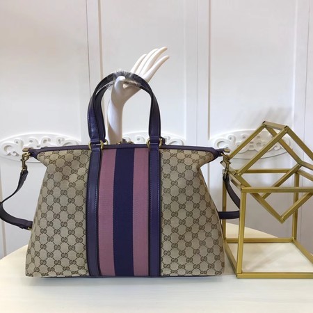 Gucci GG Supreme Canvas Tote Bag 309621 Purple