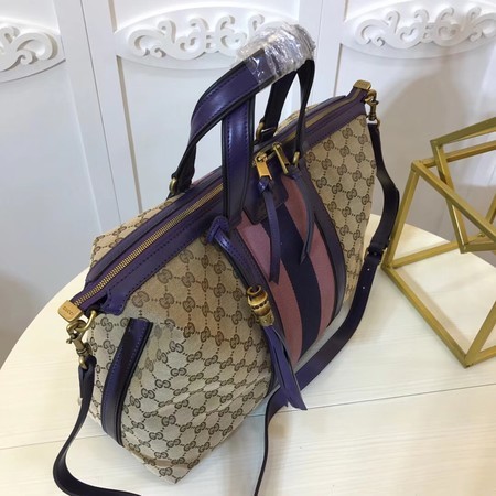 Gucci GG Supreme Canvas Tote Bag 309621 Purple