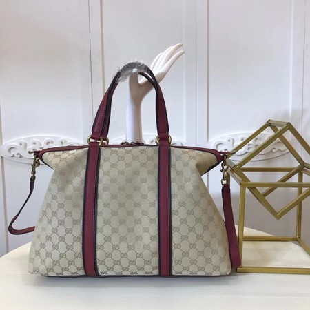 Gucci GG Supreme Canvas Tote Bag 309621 Red