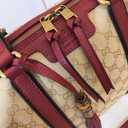 Gucci GG Supreme Canvas Tote Bag 309621 Red