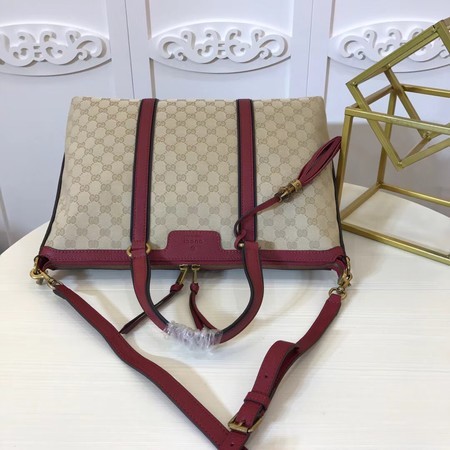 Gucci GG Supreme Canvas Tote Bag 309621 Red