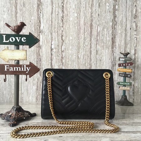 Gucci Marmont Ophidia Calfskin Leather Shoulder Bag 505033 Black