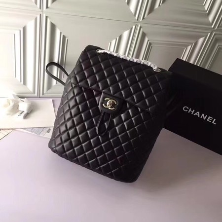 Chanel Backpack Original Sheepskin Leather 91122 Black