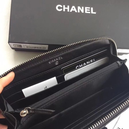 Chanel Clutch Bag Sheepskin Leather 7062 Black