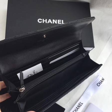 Chanel Clutch Bag Sheepskin Leather 7065 Black