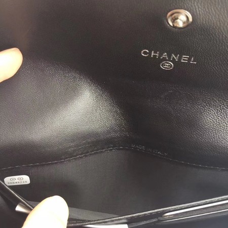 Chanel Clutch Bag Sheepskin Leather 7065 Black