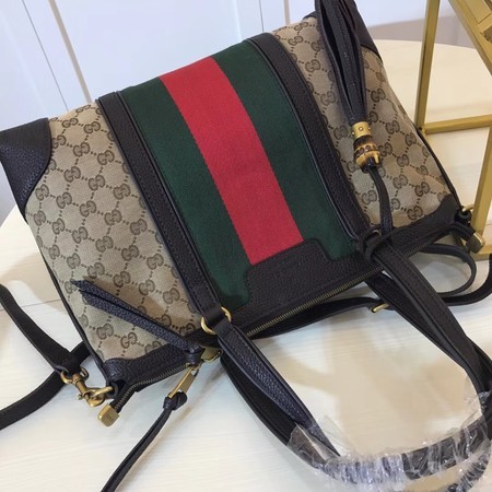 Gucci GG Supreme Canvas Tote Bag 353116 Coffee