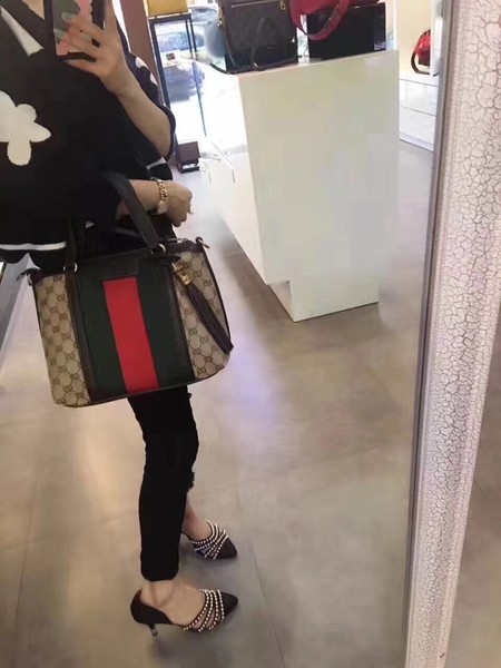 Gucci GG Supreme Canvas Tote Bag 353116 Coffee