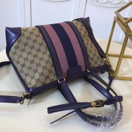 Gucci GG Supreme Canvas Tote Bag 353116 Purple