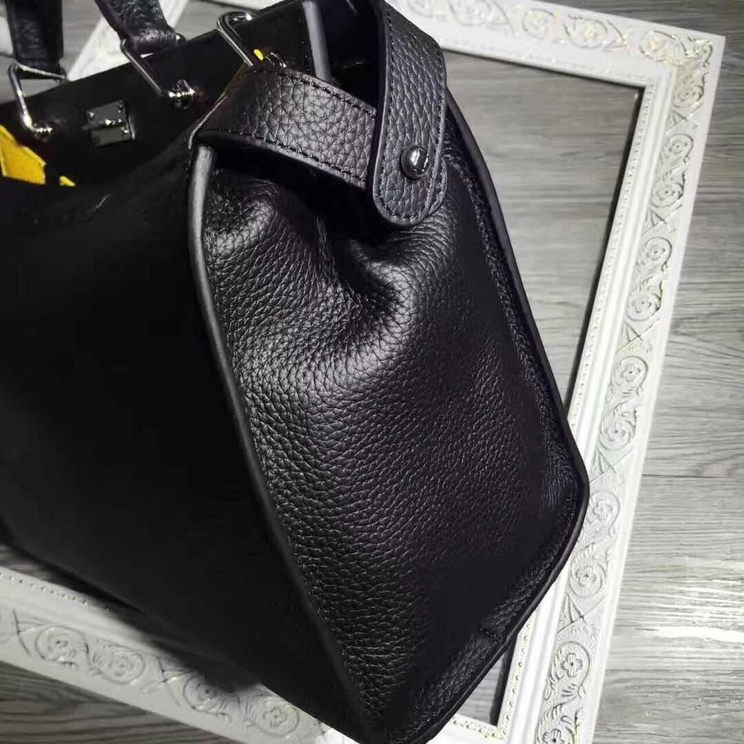 Fendi Peekaboo Bags Original Leather FD2021 Black