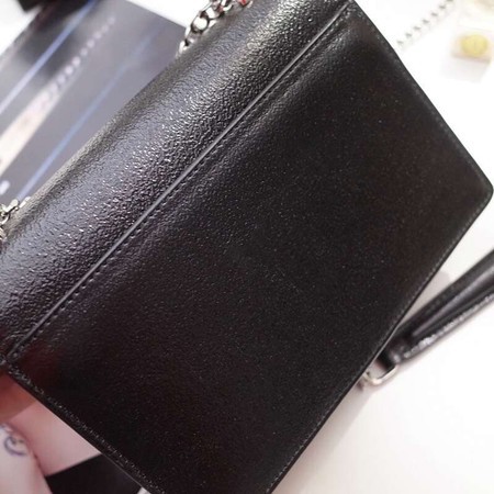 Yves Saint Laurent Calfskin Leather Shoulder Bag 452157 Black