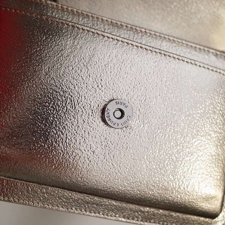 Yves Saint Laurent Calfskin Leather Shoulder Bag 452157 Gold