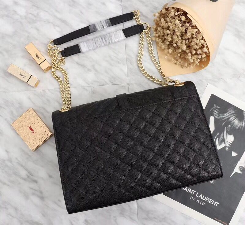 Yves Saint Laurent Cross-body Caviar leather Shoulder Bag 487256 black