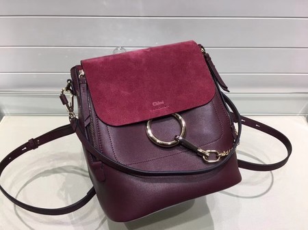 Chloe Faye Calfskin Leather Backpack 4756 Wine