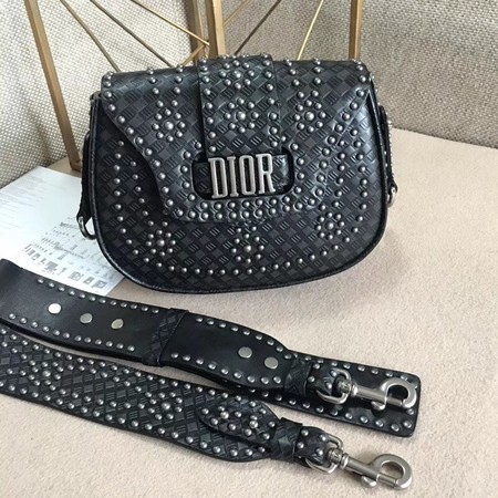 Dior Calfskin Leather Shoulder Bag M6501 Black