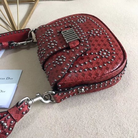 Dior Calfskin Leather Shoulder Bag M6501 Red