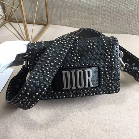 Dior Calfskin Leather Shoulder Bag M8000 Black