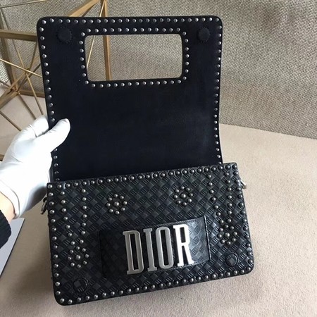 Dior Calfskin Leather Shoulder Bag M8000 Black